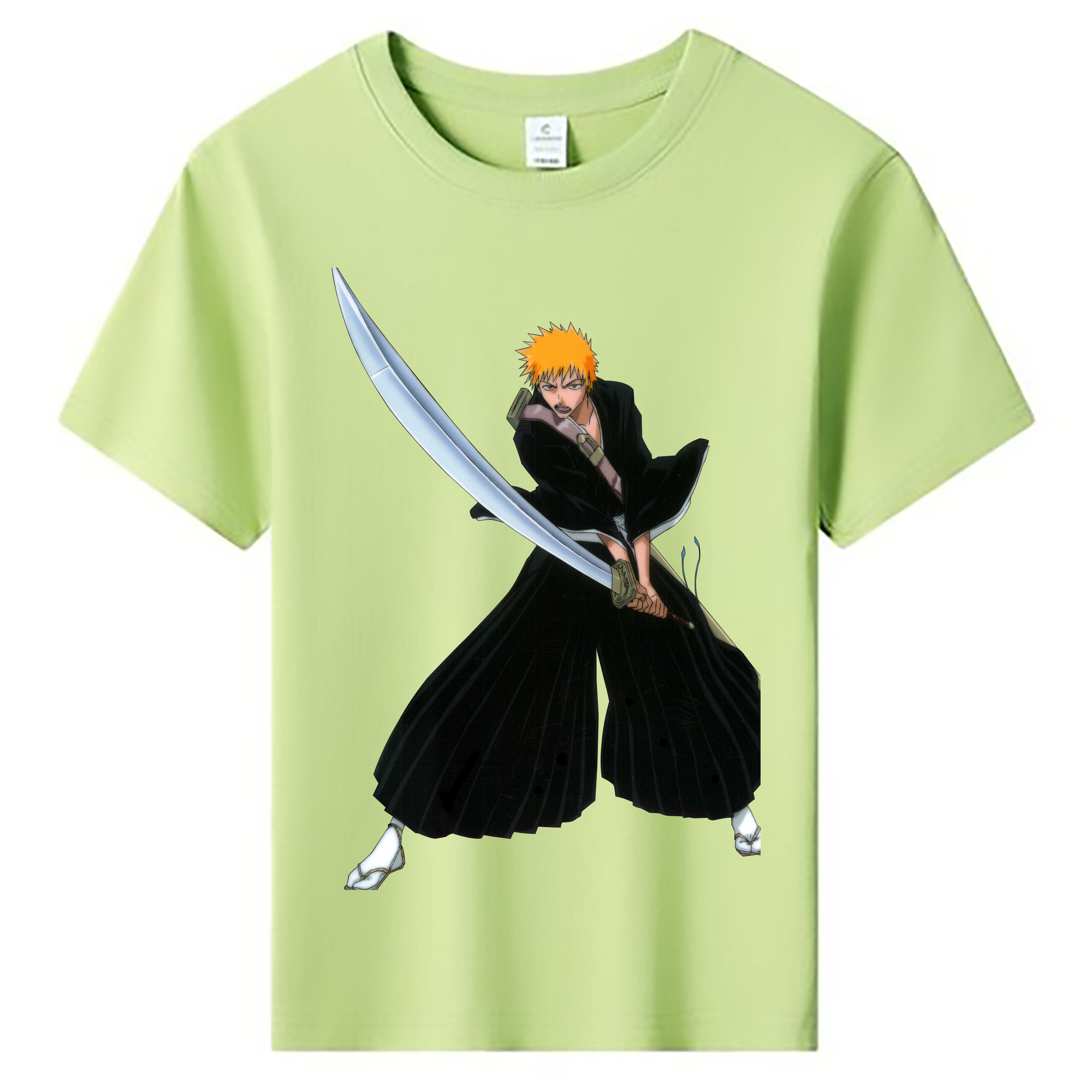 （画像用） ブリーチ 黒崎一護（くろさき いちご）BLEACH Kurosaki Ichigo 綿100％キッズTシャツ（フロントプリント）